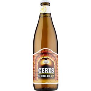 Ceres Strong Ale - 15 Bottiglie da 50 cl, Birra Bionda Doppio Malto con Riflessi Dorati, Gradazione Alcolica 7,7°C, Gusto Ricco ed Intenso con Sentori di Malto