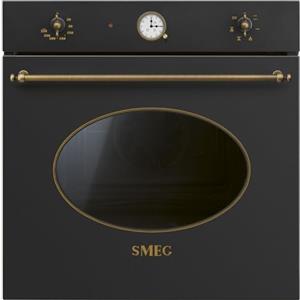 Smeg SF68C1AO - Forno da incasso elettrico ventilato, 70 Litri, colore Antracite, Grill, Classe energetica A