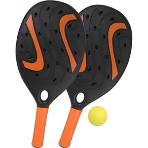 Generico Racchette da Padel con Pallina Set 2 Racchette in Plastica cm 41 con Palla Racchettoni da Spiaggia con Pallina Padel Beach Tennis Pool Party Spiaggia Coppia Piscina Giardino
