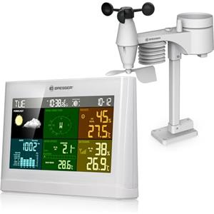 Bresser Stazione meteo professionale Comfort 5 in 1 con display a 256 colori Bianco