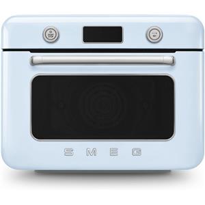 Smeg linea Anni '50 Smeg Forno combinato a vapore da appoggio COF01PBEU finitura azzurro da 50 cm