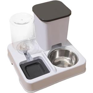 Qfdiwr Set Di Mangiatoia E Abbeveratoio Per Cibo Per Animali Domestici,27x25x21 Cm Distributore Di Cibo E Acqua Per Animali Staccabile,2in1 Unità,Dispenser Automatico Per Cani