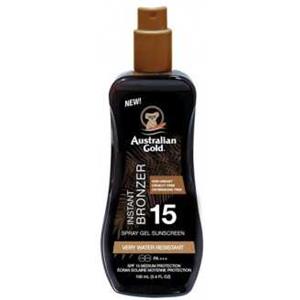 Australian Gold Instant Bronzer Spray Gel Sunscreen SPF15