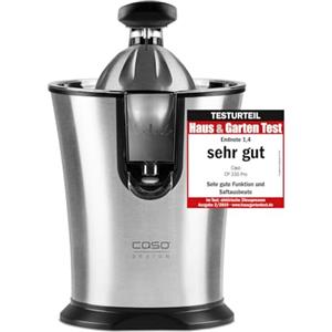 CASO CP 330 Pro - Spremiagrumi elettrico e potente spremiagrumi con cono universale in acciaio inox, 160 Watt, per tutti i comuni agrumi, con avvio automatico, senza BPA