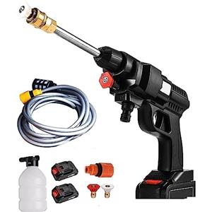 Generic 21 SHOP® Idropulitrice ad Alta Pressione,48V Spruzzatore CON 2 Batterie 5600mA con Tubo 5 metri per la Pulizia di Auto/Recinzioni/Giardino/Patio/Piscina