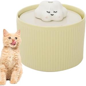 Naqqios Fontana per gatti in ceramica - Fontana per animali domestici per gatti | Fontana automatica per cani da 1,2 litri, fontanella per gatti, dispenser