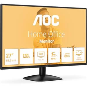 AOC 27B31H - Monitor Full HD da 27 pollici, 120 Hz, sincronizzazione adattiva dell'immagine 1920x1080, 1x D-Sub, 1x HDMI 1.4 nero, 27 inch FHD IPS, 100 Hz, No Altoparlanti