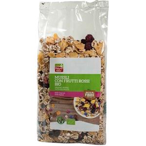 BIOTOBIO Muesli Frutti Rossi Bio 375g - Delizioso mix di cereali e frutti rossi