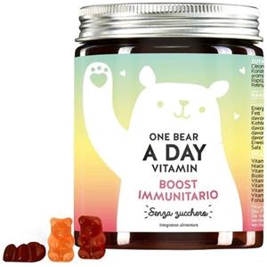 BEAUTYBEARS One Bear A Day - Integratore Immunitario in Caramelle Gommose Vegane con Vitamine C e D - 45 Caramelle