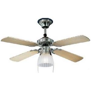 PERENZ - 7064CR Ventilatore a Soffitto 4 pale Diametro 105 cm Kit Luce Colore Cromo - Legno