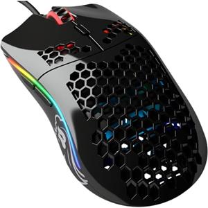 Glorious Gaming Model O- (Piccolo) Mouse da gaming compact wired - Superleggero 58 g, a nido d'ape, RGB, sensore Pixart 3360, ambidestro, Omron Switches - Nero lucido
