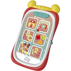 Clementoni Disney Baby Mickey Smartphone - Telefono Giocattolo Educativo con 6 Tasti Interattivi per Bambini da 9 Mesi