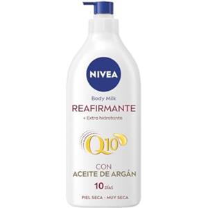 NIVEA Q10 Olio di Argan Body Milk Rassodante + Extra Idratante (400 ml), lozione corpo rassodante per pelle secca, crema idratante corpo nutriente