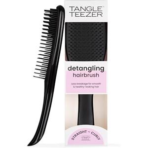 Tangle Teezer Ultimate Detangler - Districa i capelli bagnati e asciutti - Anti-rottura e scioglinodi. Design con setole a doppio livello - Spazzola adatta a tutti i tipi di capelli - Nero Liquirizia