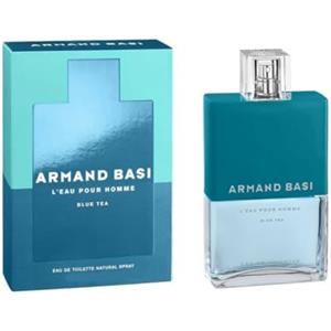 Armand Basi L'Eau Pour Homme Blue Tea - Eau de Toilette 75 ml, Profumo Uomo al Tè Blu, Aromatic Fougère