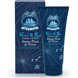 Helan, Vetiver & Rum, Shampoo e Bagnoschiuma, Docciaschiuma Gel Profumato - Bagno Schiuma Corpo e Capelli con Mandorle Dolci - Doccia Shampoo Delicato e Naturale per Uso Frequente 200 ml Made in Italy