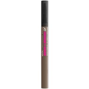 NYX Professional Makeup Gel Per Sopracciglia, Effetto Naturale, Tenuta Fino a 2 Giorni, Transfer Resistant, Applicatore e scovolino, Zero to Brow, Tonalità: ASH BROWN