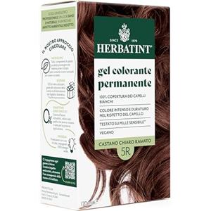 Herbatint Gel Colorante Permanente per Capelli 5R Castano Chiaro Ramato - 170 ml | Senza Ammoniaca, 100% Copertura Capelli Bianchi | per Pelli Sensibili, con 8 Estratti Naturali Bio