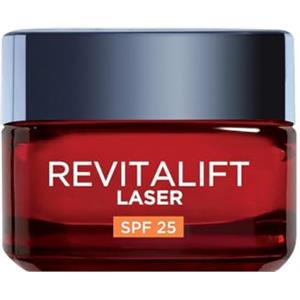 L'Oreal Paris L'Oréal Paris Crema Viso Giorno Revitalift Laser, Azione Antirughe e Anti-Età, Con Acido Ialuronico, Vitamina C e Pro-Retinolo, Anti-macchie, Protezione SPF 25, 50 ml