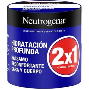 Neutrogena Formula Norvegia Idratazione Profonda Balsamo Comfort (confezione da 2 x 300 ml), Crema idratante per il corpo e il viso con tecnologia Pro-Ceramide per pelli secche
