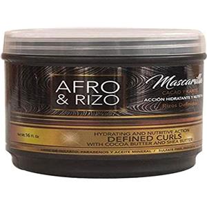Afro & Rizo Maschera per capelli Afro & Rizo 236g - Trattamento idratante e balsamo profondo, senza solfati, parabeni e senza oli minerali per capelli afro, ricci, ondulati e stressati.