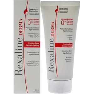 Rexaline Derma Delicate Peeling - Purificante - Levigante - Radiante - Peeling viso antietà - Esfoliante e purificante-Duo di acido ialuronico - Ipoallergenico - Pelle sensibile - Cruelty free - 30 ml