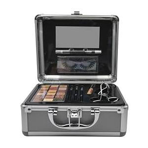 bonvoyage, Set di Trucchi per Occhi, con Ciglia Finte, Palette Ombretti da 18 Colori, Eyeliner, Piegaciglia e Pennelli Make Up, Kit Portatile e Leggero, All About My Eyes