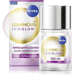 NIVEA LUMINOUS630 SKIN GLOW Esfoliante Liquido (100 ml), peeling senza risciacquo per un'esfoliazione delicata ed efficace della pelle, scrub viso con AHA, PHA e Aloe Vera per tutti i tipi di pelle