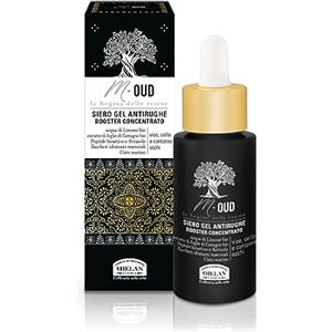 Helan, M Oud - Siero Viso Collo Contorno Occhi Gel Fresco Lenitivo, Contorno Occhi Antirughe Occhiaie e Borse, Prodotto Skincare Illuminante Antiage con Retinolo Viso Valido come Dopobarba Uomo, 30 ml