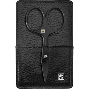 Zwilling Premium Black Set Manicure 3 pz - Custodia in Vera Pelle, Forbici, Lima e Pinzetta
