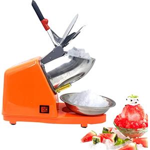 ECUTEE Tritaghiaccio Elettrico, Tritaghiaccio Elettrico Professionale con Ciotola in Acciaio Inossidabile, Macchina per Cono della Neve,143 Ibs/Ora per Uso Domestico e Commerciale