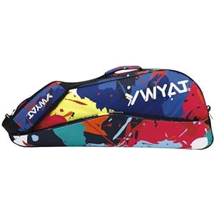 Unistrengh Borsa Tennis 2-3 Racchette per Uomo Donna Grande, Borsone Tennis Badminton con Scomparto Scarpe, Custodia Porta Racchetta Badminton con Tracolla Regolabile, Borsa Palestra Sportiva