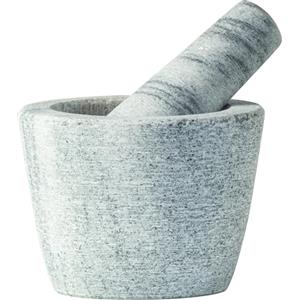 JADE TEMPLE 17439 marmo mortaio con pestello, gres, grigio