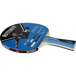 Butterfly Timo Boll Sapphire - Racchetta da ping pong | Rivestimento Addoy certificato ITTF per competizione con spugna da 1,7 mm | per giocatori amatoriali ambiziosi, nero/blu