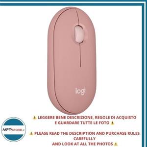 Logitech Pebble Mouse 2 M350s wireless Bluetooth sottile, portatile - Bluetooth