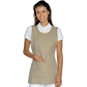 Isacco Grembiule Donna Natural in 100% Poliestere - Ideale per Settore Alimentare e Servizi