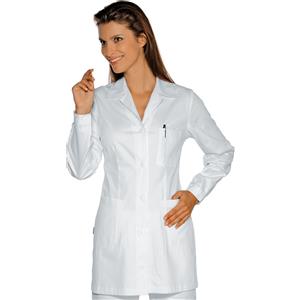 ISACCO Casacca Marbella Bianca 4XL in Cotone, Manica Lunga, per Settore Medico e Servizi