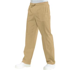 ISACCO Pantalone Biscotto con Elastico - 65% Poliestere, 35% Cotone, Taglia S, Ideale per Professioni Sanitarie e Abbigliamento da Lavoro