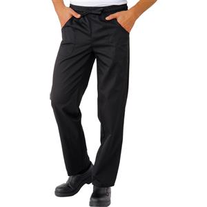 Isacco Pantalaccio Nero 3XL - Pantaloni da lavoro in Poliestere e Cotone per Chef, Pizzaioli e Settore Sanitario