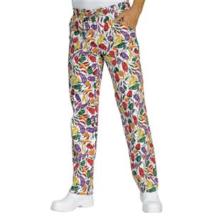 ISACCO Pantalaccio Pepper 100% Cotone Taglia S - Pantaloni da lavoro per Ristorazione e Settore Medicale