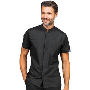 Isacco Giacca Leon Superdry Light Nero - 100% Poliestere, Leggera, Collo Coreano, Mezza Manica, Ideale per Ristorazione e Settore Medicale