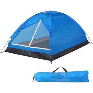 Cloudpower Outdoor Adventure Ready - Tenda da campeggio per 2 persone, con pali in fibra di vetro e antipioggia, colore: Blu