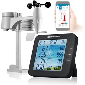 Bresser Stazione meteorologica ClimateConnect Tuya Smart Home 7-in-1 nero