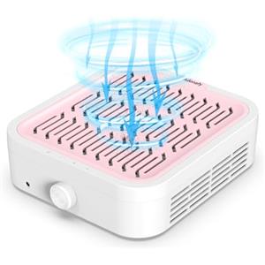 Adonafy Aspiratore Unghie Professionale 120W: Basso Rumore Aspirapolvere per Unghie per Principianti - Collettore di Polveri per Unghie ad Aspirazione Regolabile con Filtro per Salone, Rosa