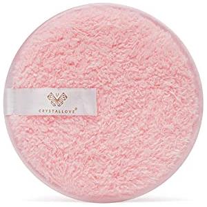 CRYSTALLOVE Dischetti Struccanti - Tampone cosmetico - Tampone detergente lavabile - Struccante - Rosa - Struccante riutilizzabile - Tampone cosmetico sostenibile - Grande