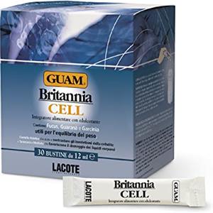 Guam Britannia Cell Fucus Guaranà Garcinia, Drenante Cellulite, 30 Bustine da 12ml, 360 Millilitri