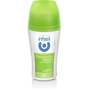 Infasil Freschezza Dinamica, Deodorante Roll On con Antibatterico e Molecola 2C contro il cattivo odore, Efficace Fino a 24H, Deodorante Senza Alcool, 50 ml