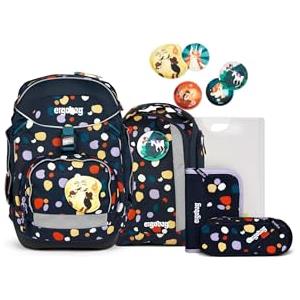 ergobag pack set zaino scolastico ergonomico, zainetto scuola flessibile 6 pezzi prima elementare