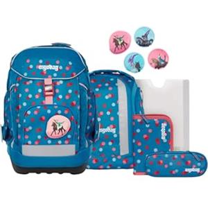 ergobag maxi set Set di 6 pezzi, zaino scolastico, cartella ergonomica, ideale per bambini grandi a partire dalla prima elementare