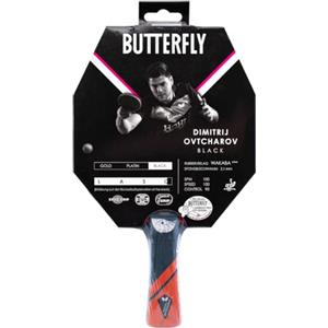 Butterfly® Dimitrij Ovtcharov - Racchetta da ping pong nera, tecnologia Eva, gomma Wakaba certificata ITTF da 2,1 mm, racchetta da ping pong TT professionale per giocatori avanzati